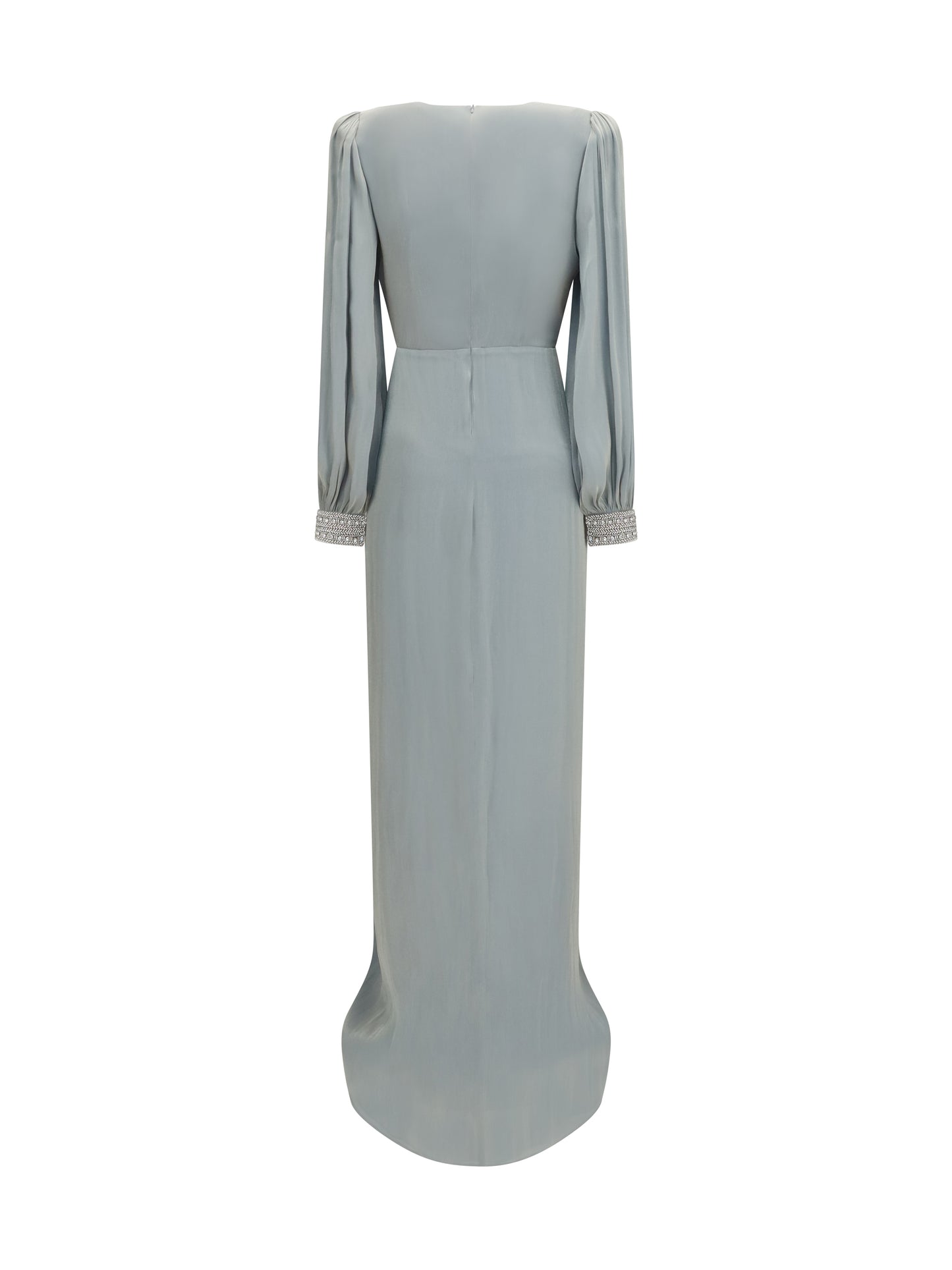 Long Crossover Dress Green