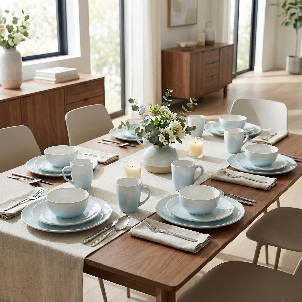 Jay Companies Oasis Mint 16-Piece Dinner Set