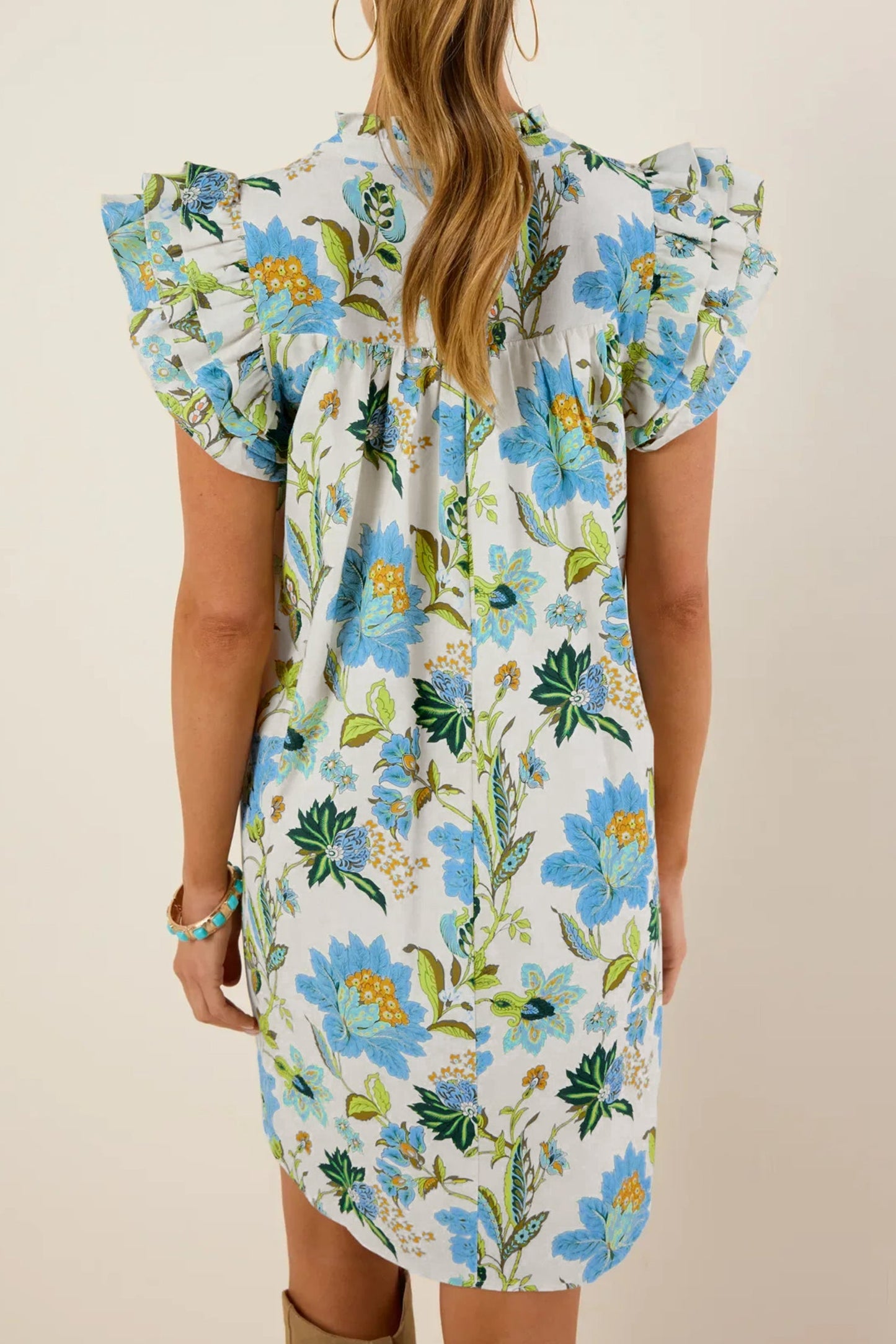 Threaded Pear Giuliana Sleeve Shift Mini Dress
