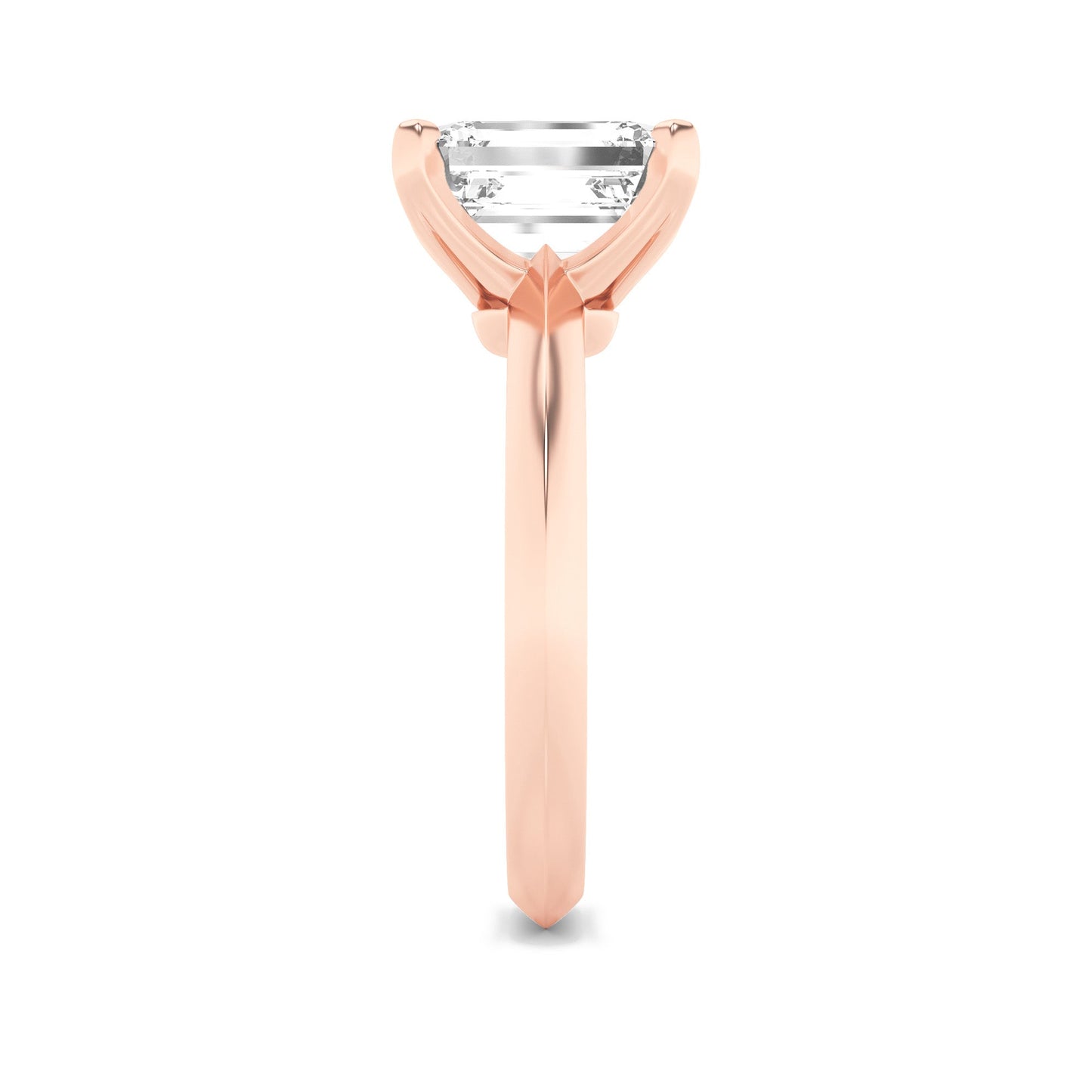 2Cttw Radiant Shaped Lab Grown Diamond (F/VS) Knife Edge Shank Solitaire Engagement Ring in 14K Gold