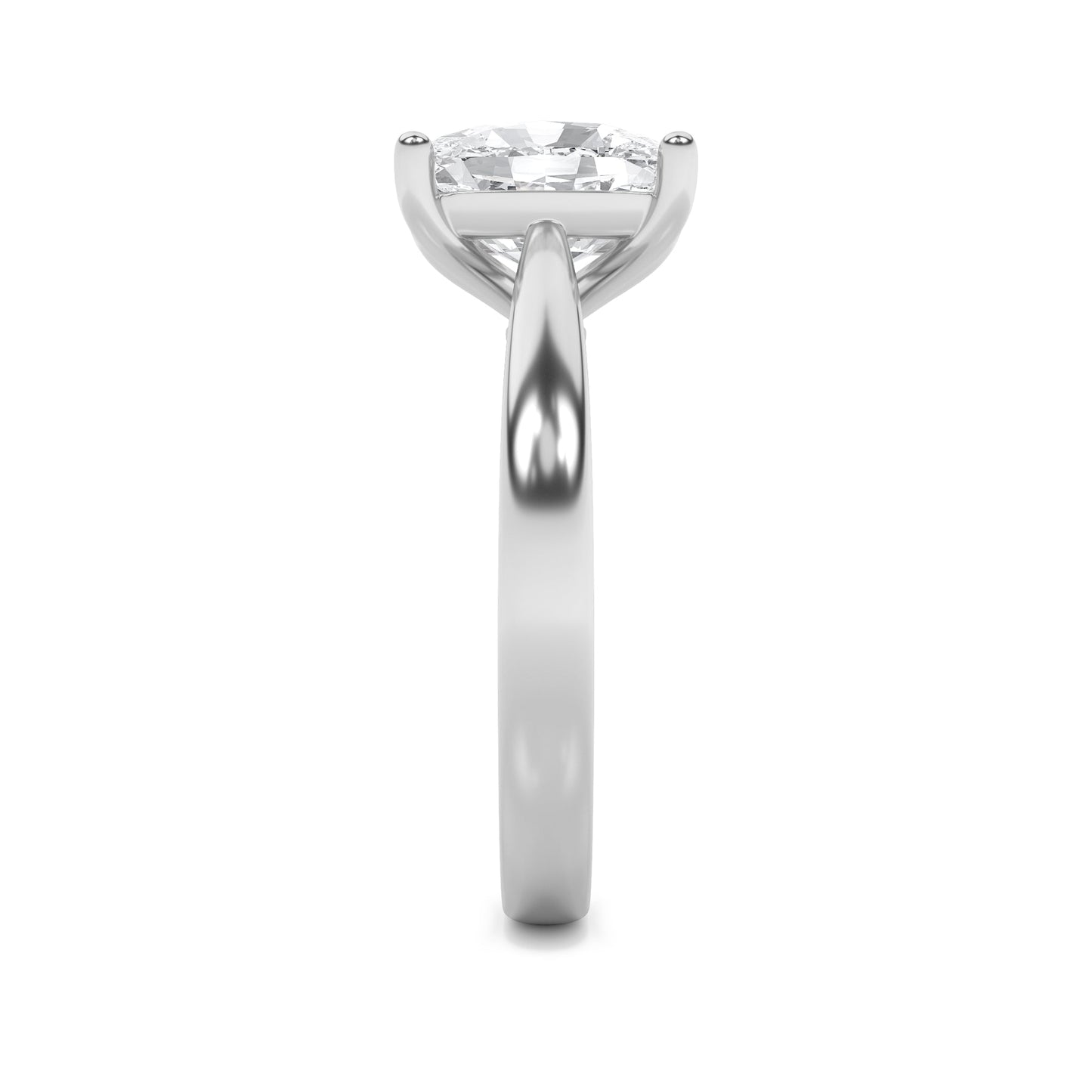 2Cttw Elongated Cushion Shaped Lab Grown Diamond (G/VS) Classic Shank Solitaire Engagement Ring in 14K Gold