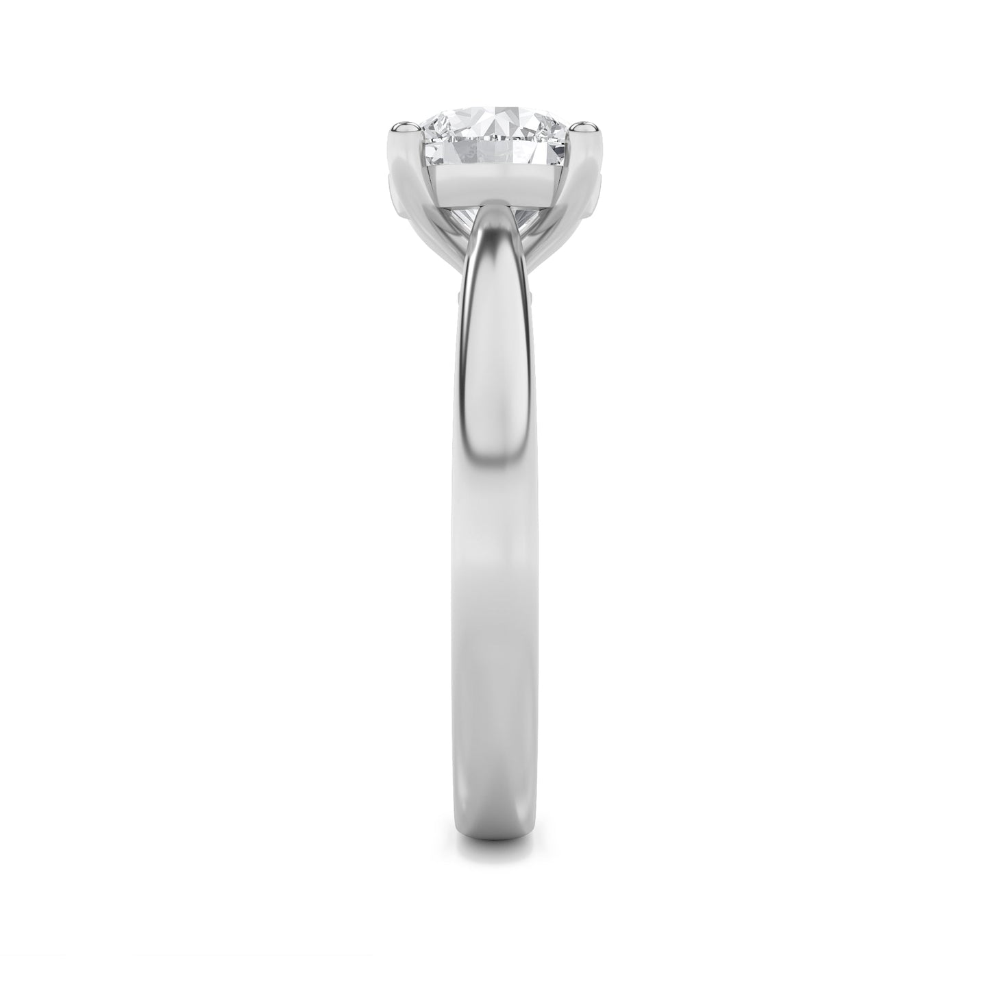 2Cttw Round Shaped Lab Grown Diamond (F/VS) Classic Shank Solitaire Engagement Ring in 14K Gold