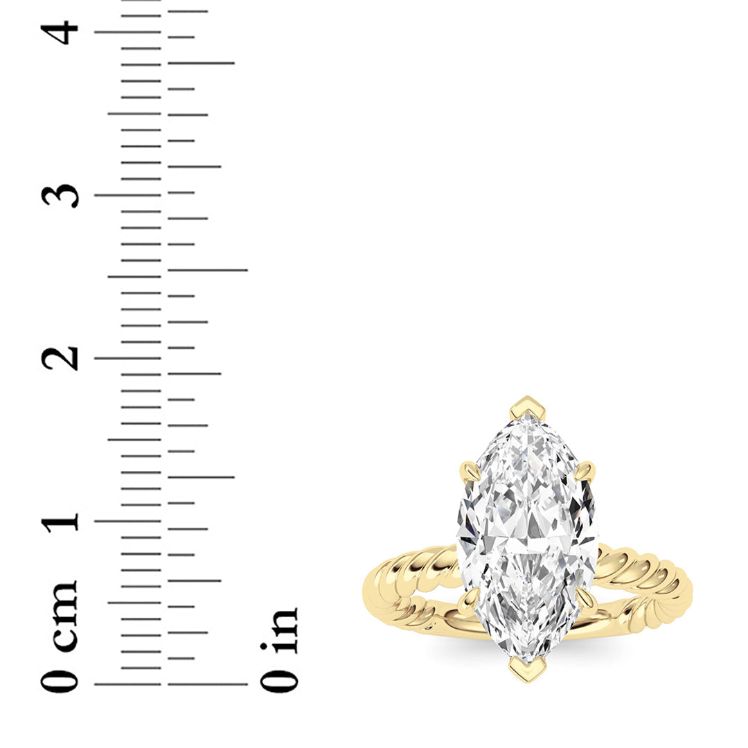 Marquise Lab Grown Diamond (F/VS ) Ring in 14K Gold