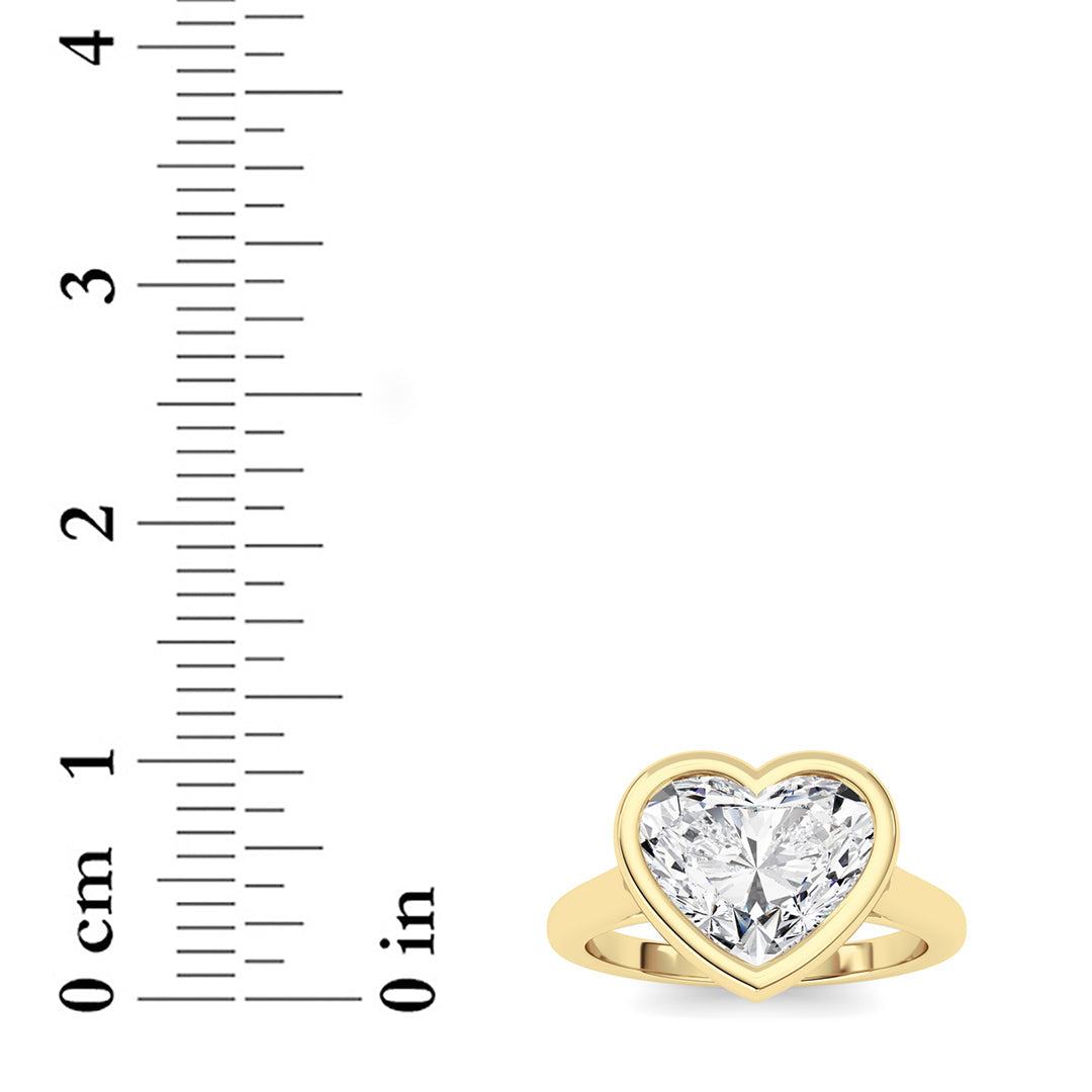 Heart Lab Grown Diamond (F/VS ) Ring in 14K Gold