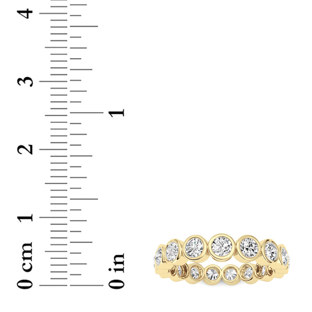 2.2Cttw Round Shaped Lab Grown Diamond (F/VS) Eternity Band Ring in 14K Gold