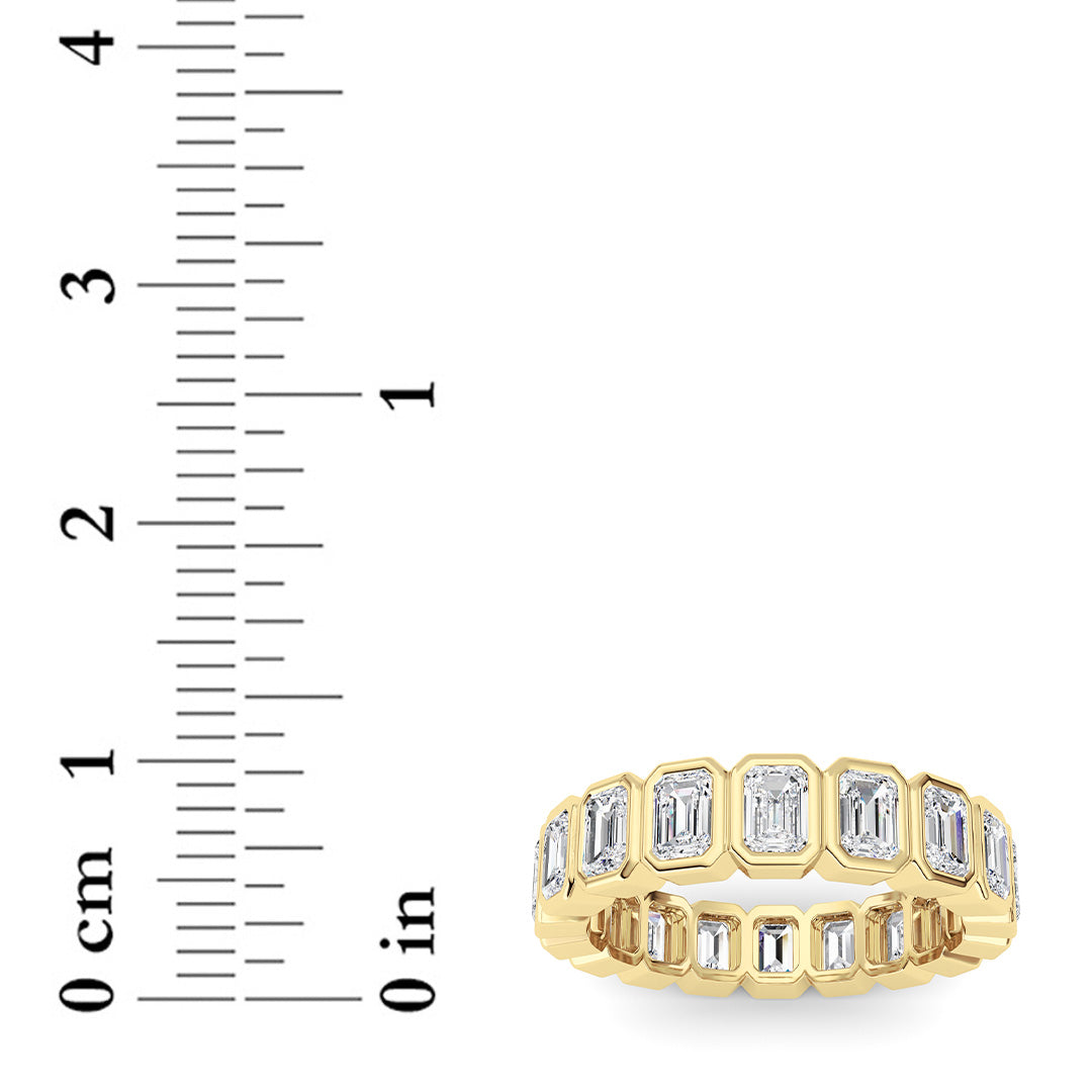 2.75Cttw Emerald Shaped Lab Grown Diamond (F/VS) Eternity Band Ring in 14K Gold