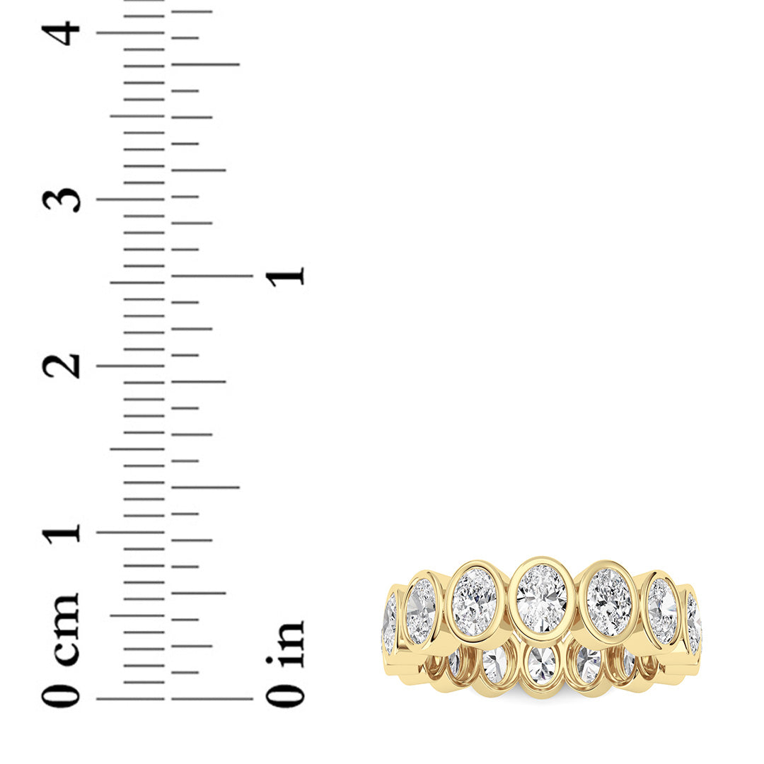 2.4Cttw Oval Shaped Lab Grown Diamond (F/VS) Eternity Band Ring in 14K Gold