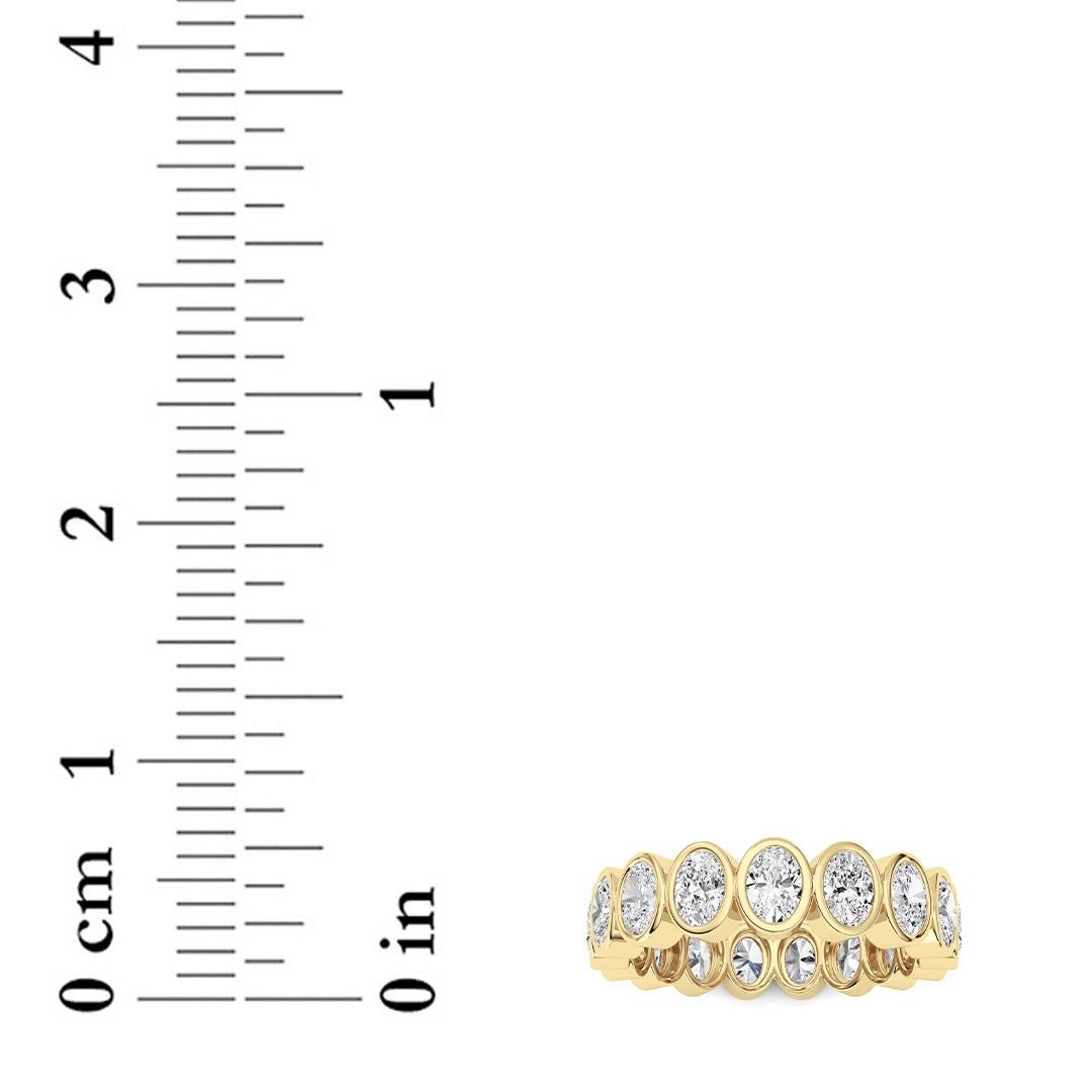 2.5Cttw Oval Shaped Lab Grown Diamond (F/VS) Eternity Band Ring in 14K Gold