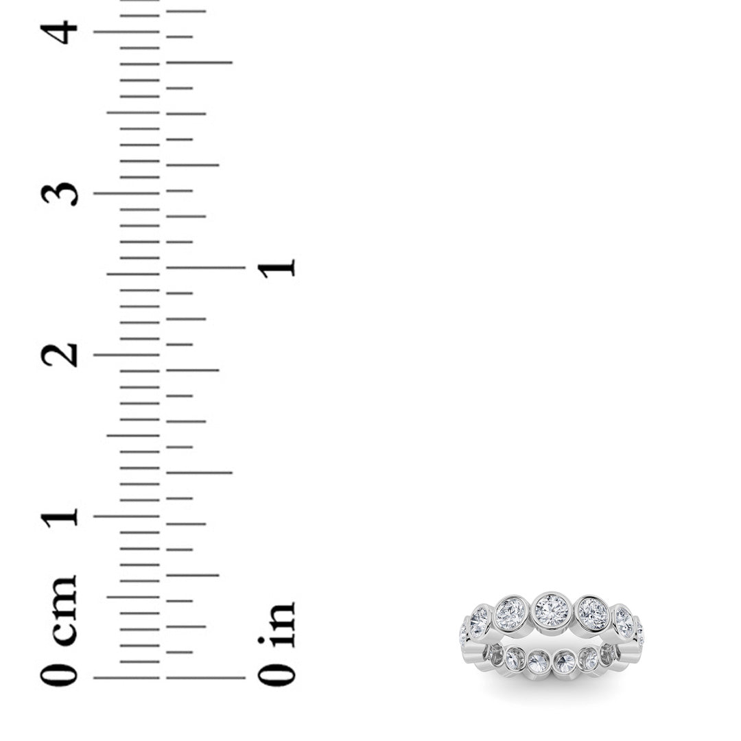 2.2Cttw Round Shaped Lab Grown Diamond (F/VS) Eternity Band Ring in 14K Gold