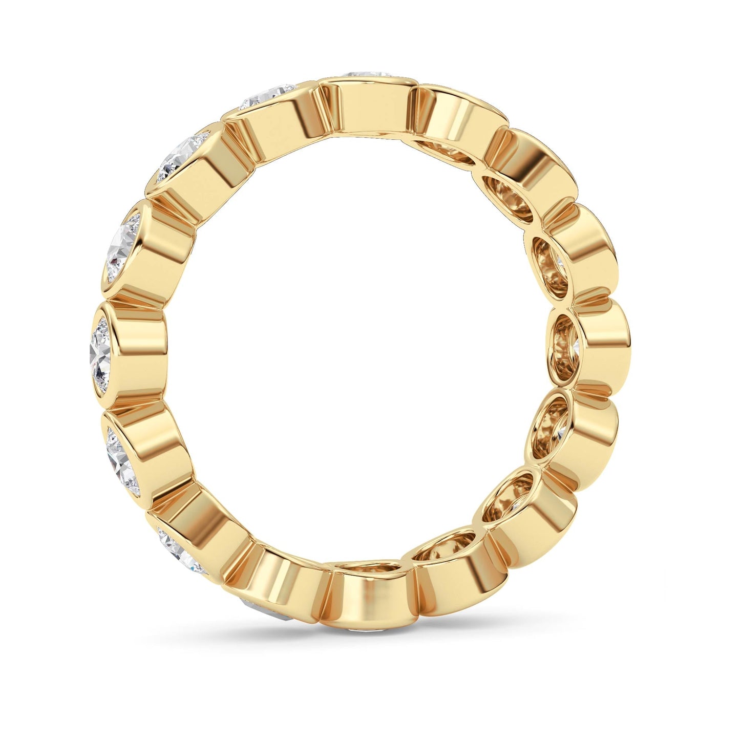 2.4Cttw Round Shaped Lab Grown Diamond (F/VS) Eternity Band Ring in 14K Gold