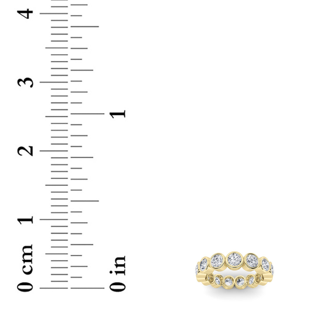 2.7Cttw Round Shaped Lab Grown Diamond (F/VS) Eternity Band Ring in 14K Gold