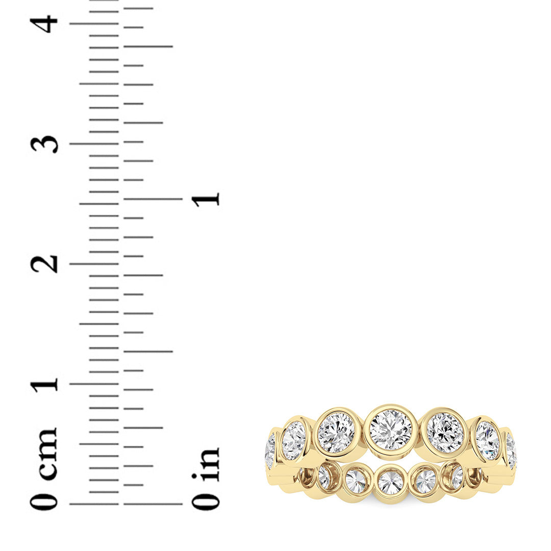 2.9Cttw Round Shaped Lab Grown Diamond (F/VS) Eternity Band Ring in 14K Gold
