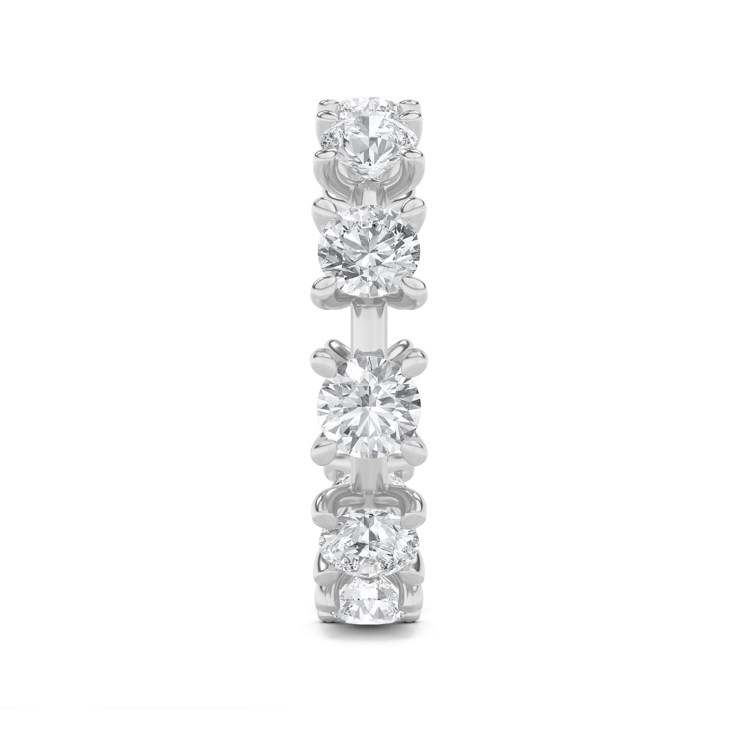 3Cttw Round Shaped Lab Grown Diamond (F/VS) Eternity Band Ring in 14K Gold