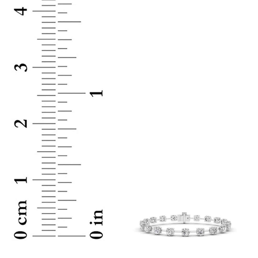 4Cttw Round Shaped Lab Grown Diamond Split Prong Eternity Ring in 14K Gold (F/VS)