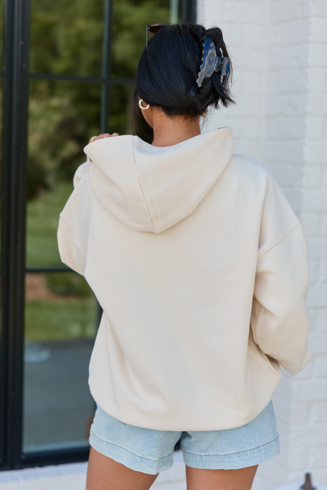 Hello Fall Leopard Cream Graphic Hoodie