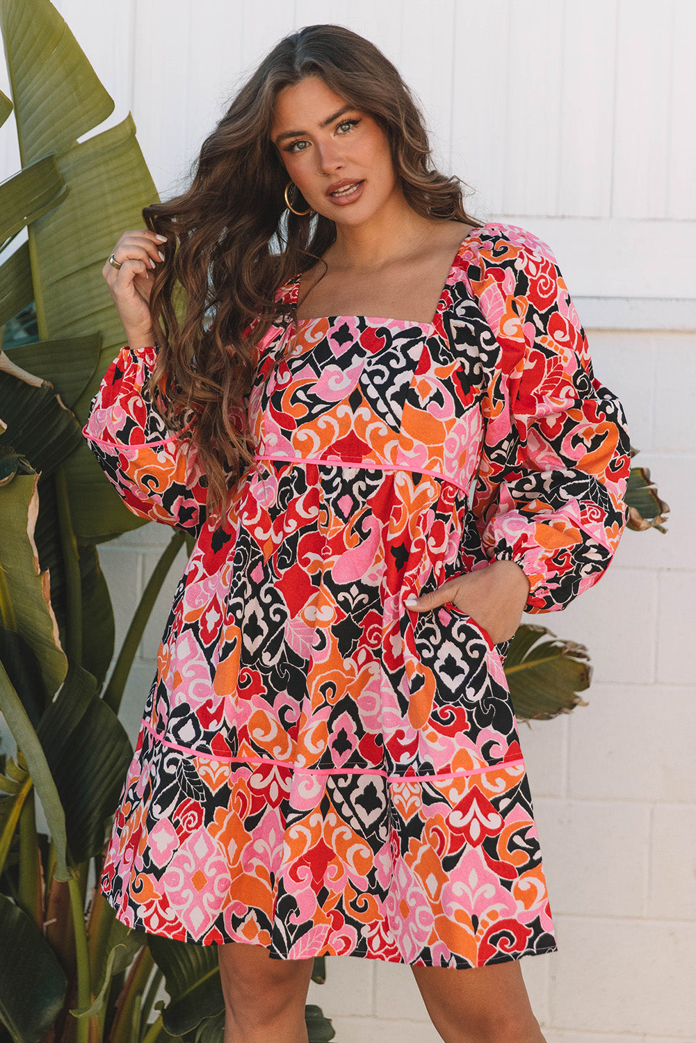 nicole mini dress Nicole Puff Sleeve Mini Dress | Threaded Pear Pink / S