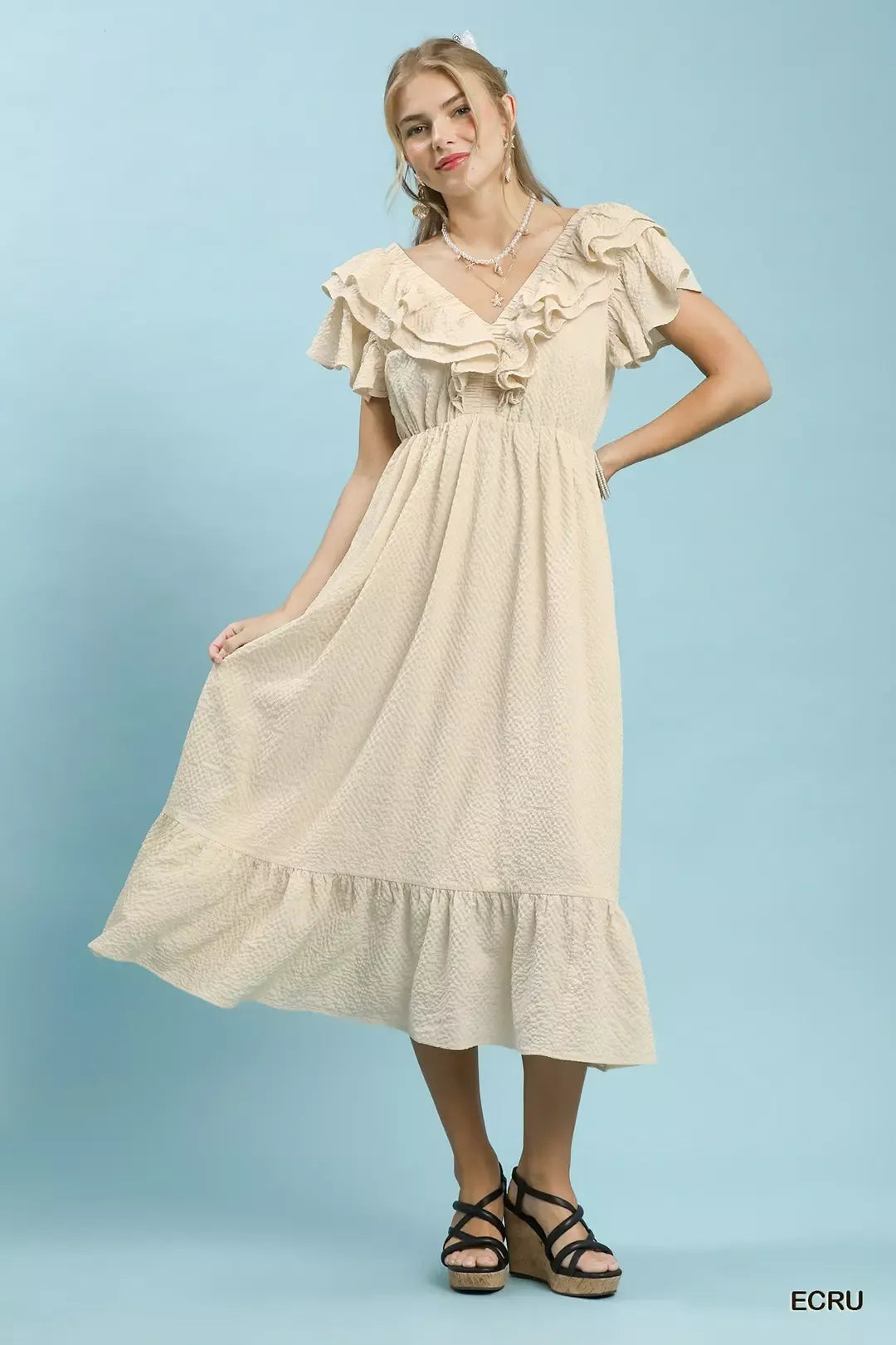 umgee dress Kessler Dress Blue Stripe by Umgee M / Blue Stripe