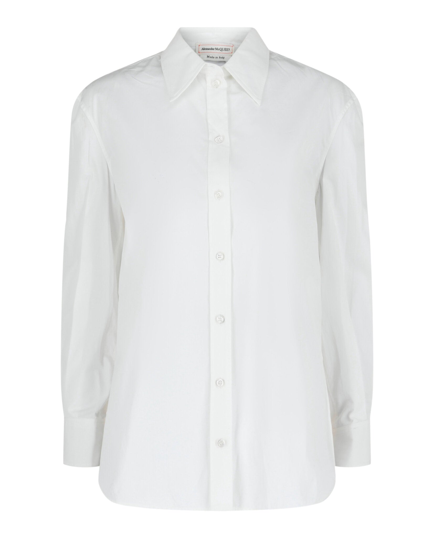 alexander mcqueen men's dress shirt Alexander McQueen Men White Feather Long-Sleeve Dress Shirt Size 17