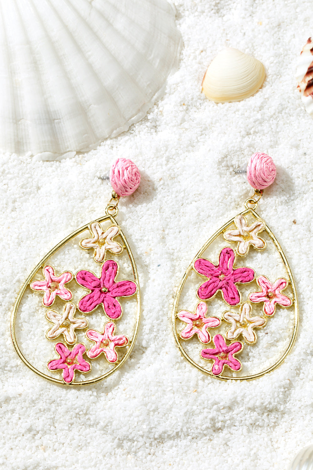 Threaded Pear Marley Plaited Plated Waterdrop Earrings