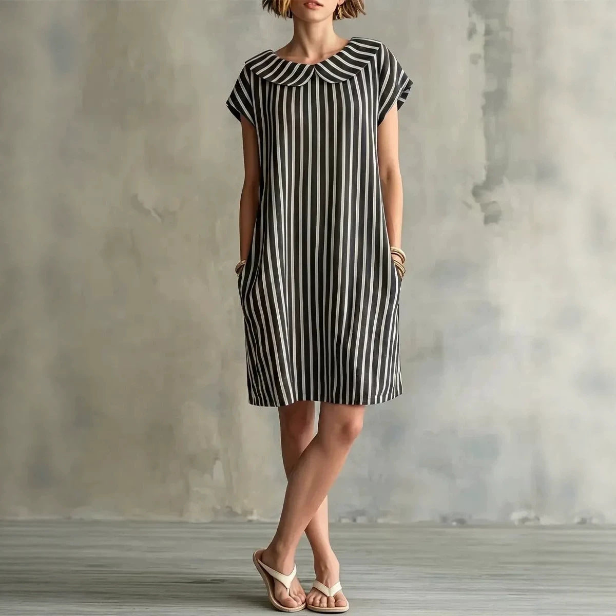 striped bodycon midi dress Women's Striped Bodycon Midi Dress – High-Waist Sleeveless Wine Red / M