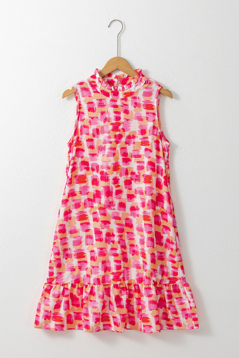 pink abstract mini dress Lulus | Pink Multi Abstract Lace-Up Mini Dress | Womens | X-Small (Available in S, M, L, XL)