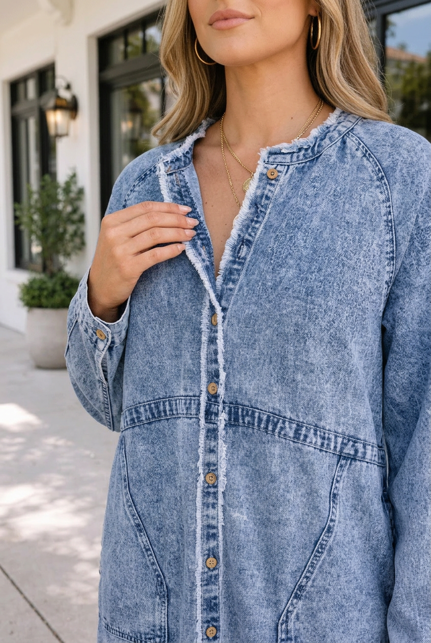 Threaded Pear Alana Raw Hem Dress