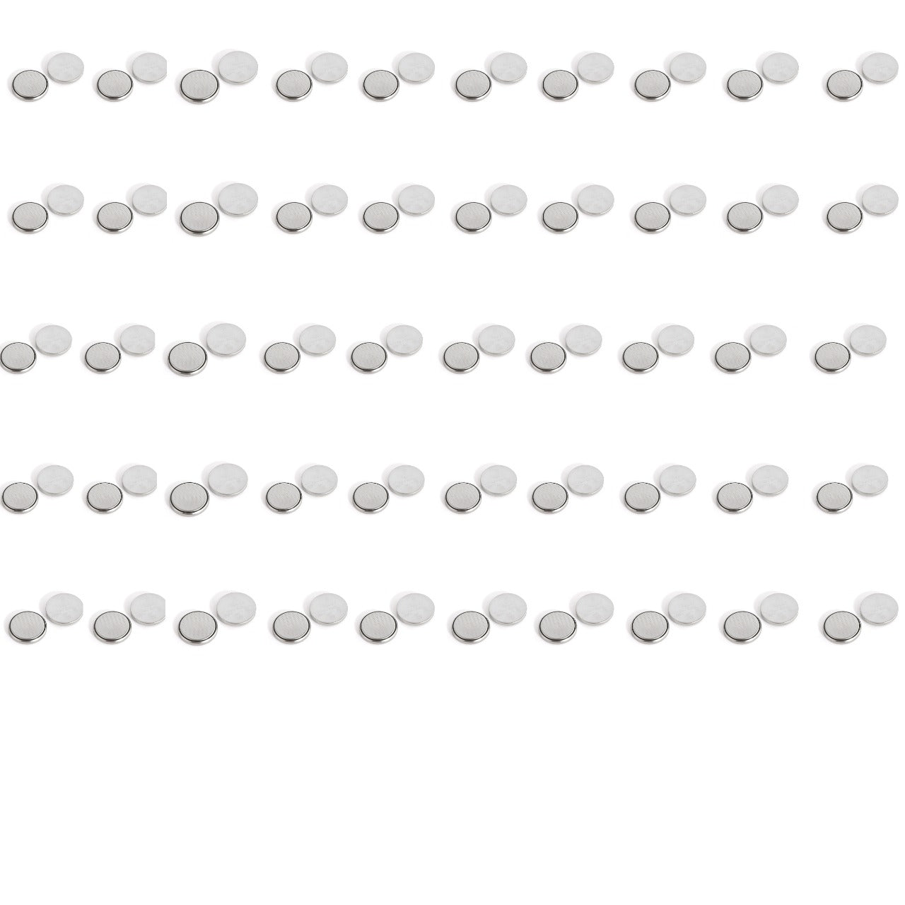 Prime Goods 5-50x LITHIUM BATTERY 3V CR2032 CR 2032 BR2032 DL2032 Remote Button Cell Watch - Silver