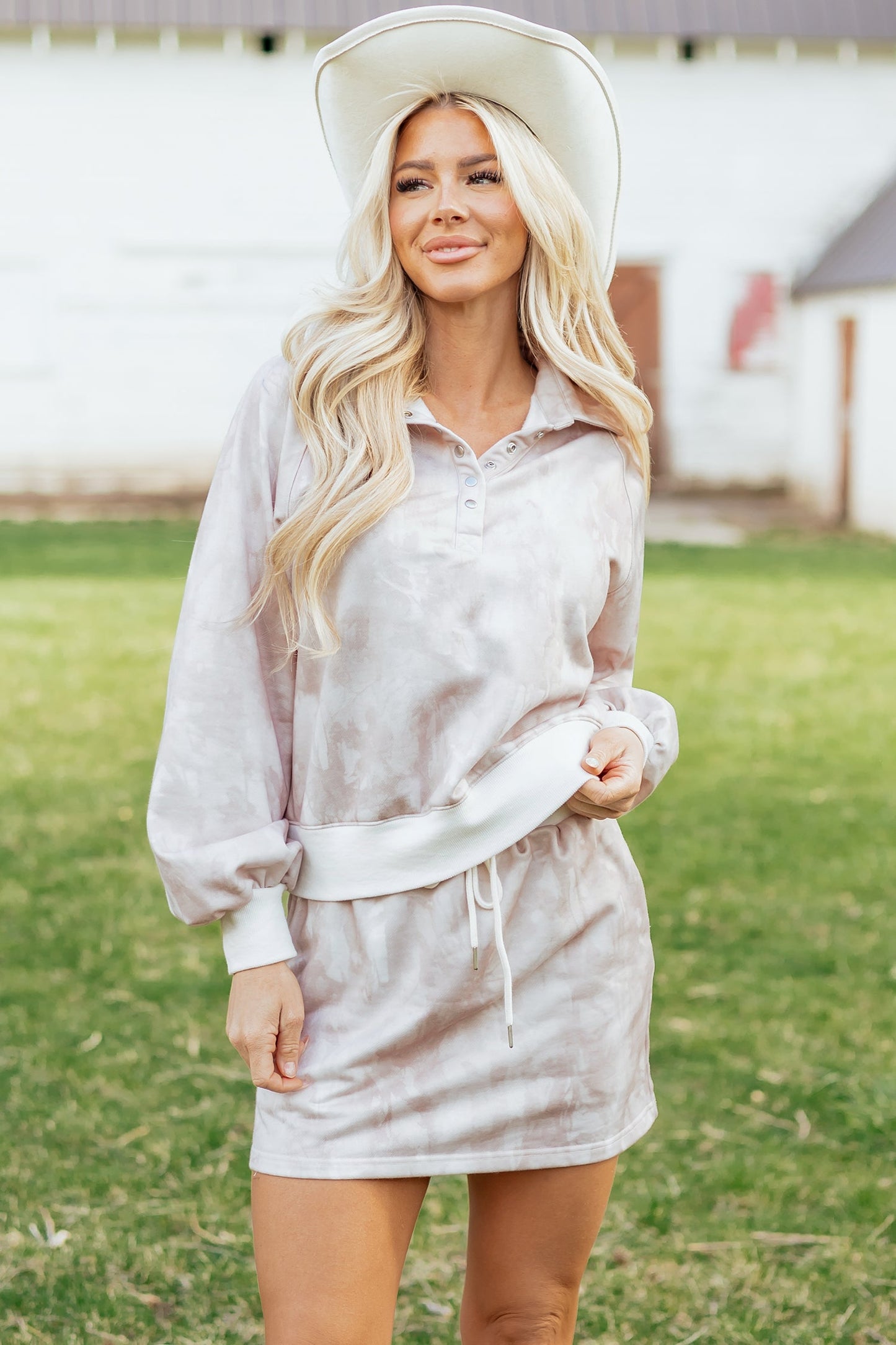 Threaded Pear Romina Drawstring Mini Skort Set