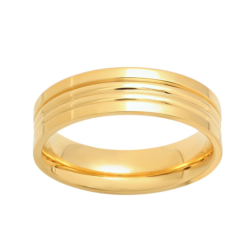 Striped Greek Key Ring Band
