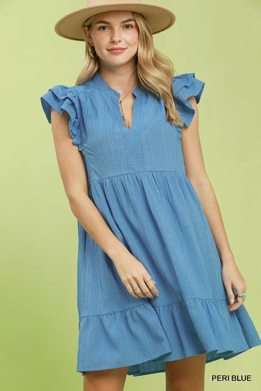 ruffle layered babydoll dress Amelia Tiered Babydoll Short Sleeve Dress White / S by Sugarlips