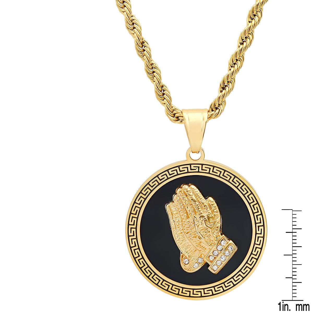 Sacred Hands Medallion Necklace