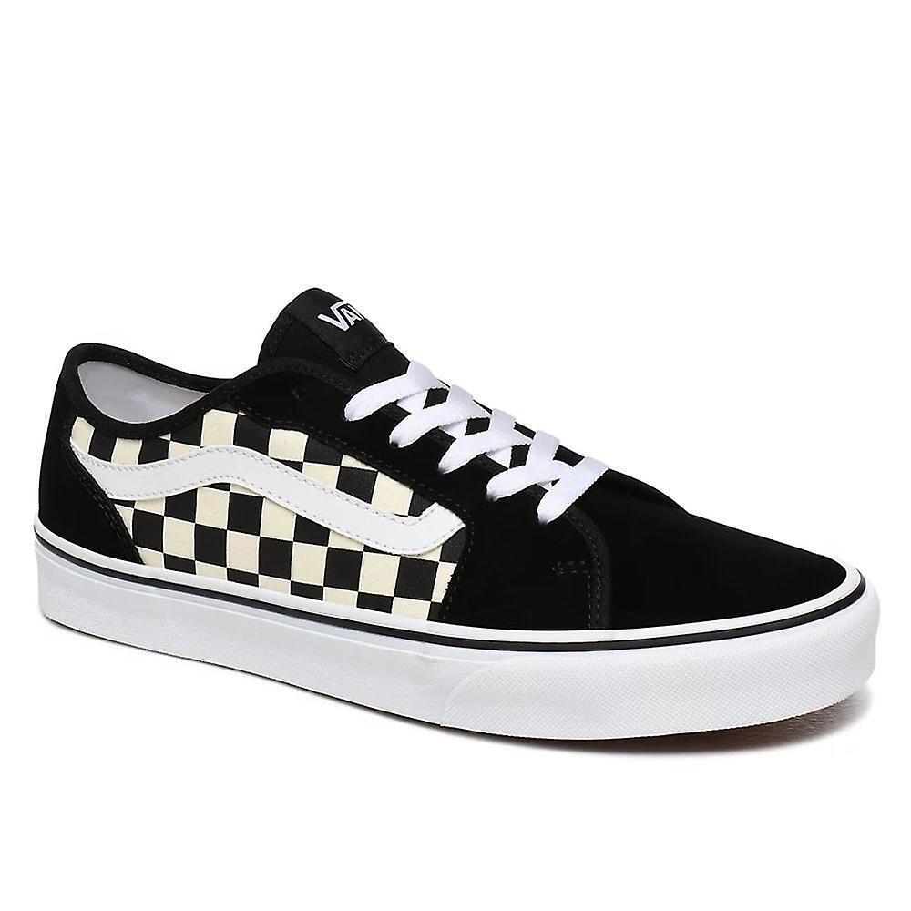 Vans Filmore Decon Checkboard Men's Sneakers — Black/White Leather