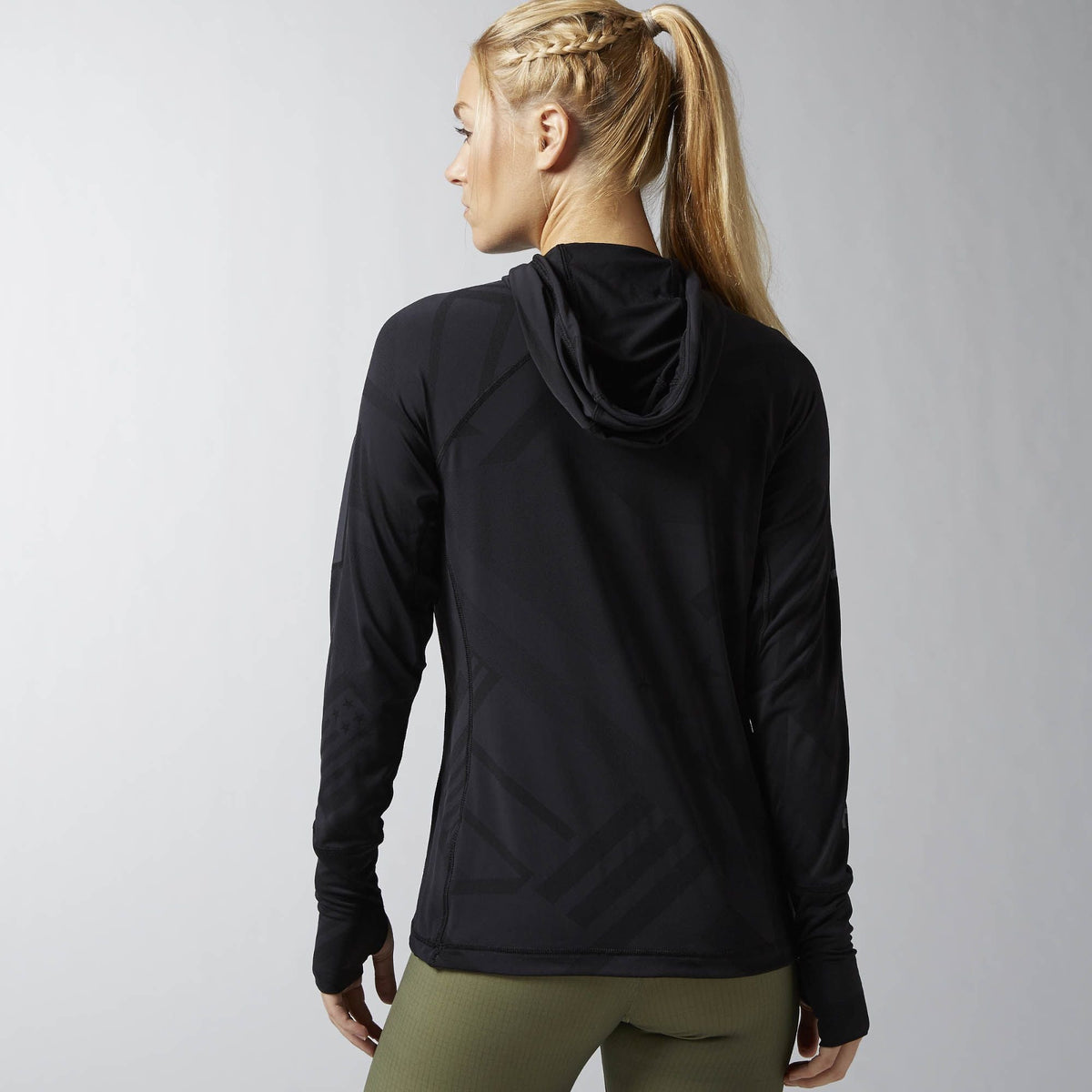 Reebok Women's Crossfit Jacquard Longsleeve Hoodie