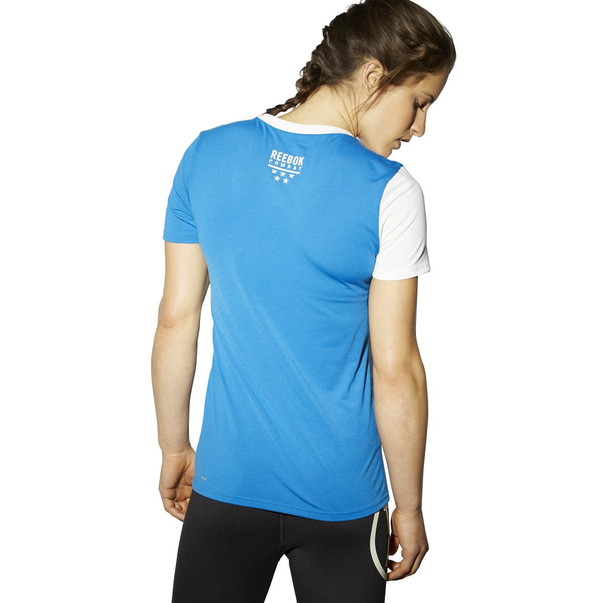 Reebok Women's Train Like A Fighter Perf Short Sleeve V Tee