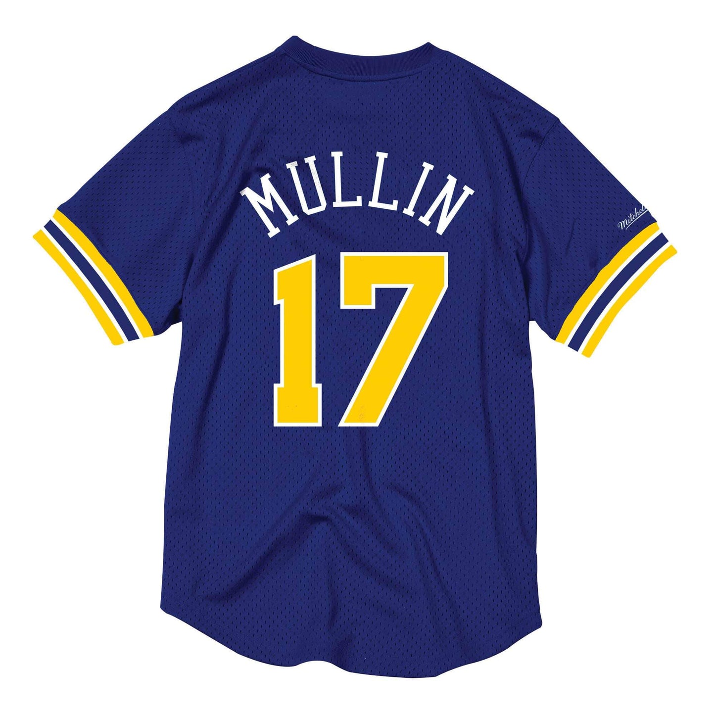 Men's Mitchell & Ness NBA Name & Number Mesh Crewneck Warriors Chris Mullin