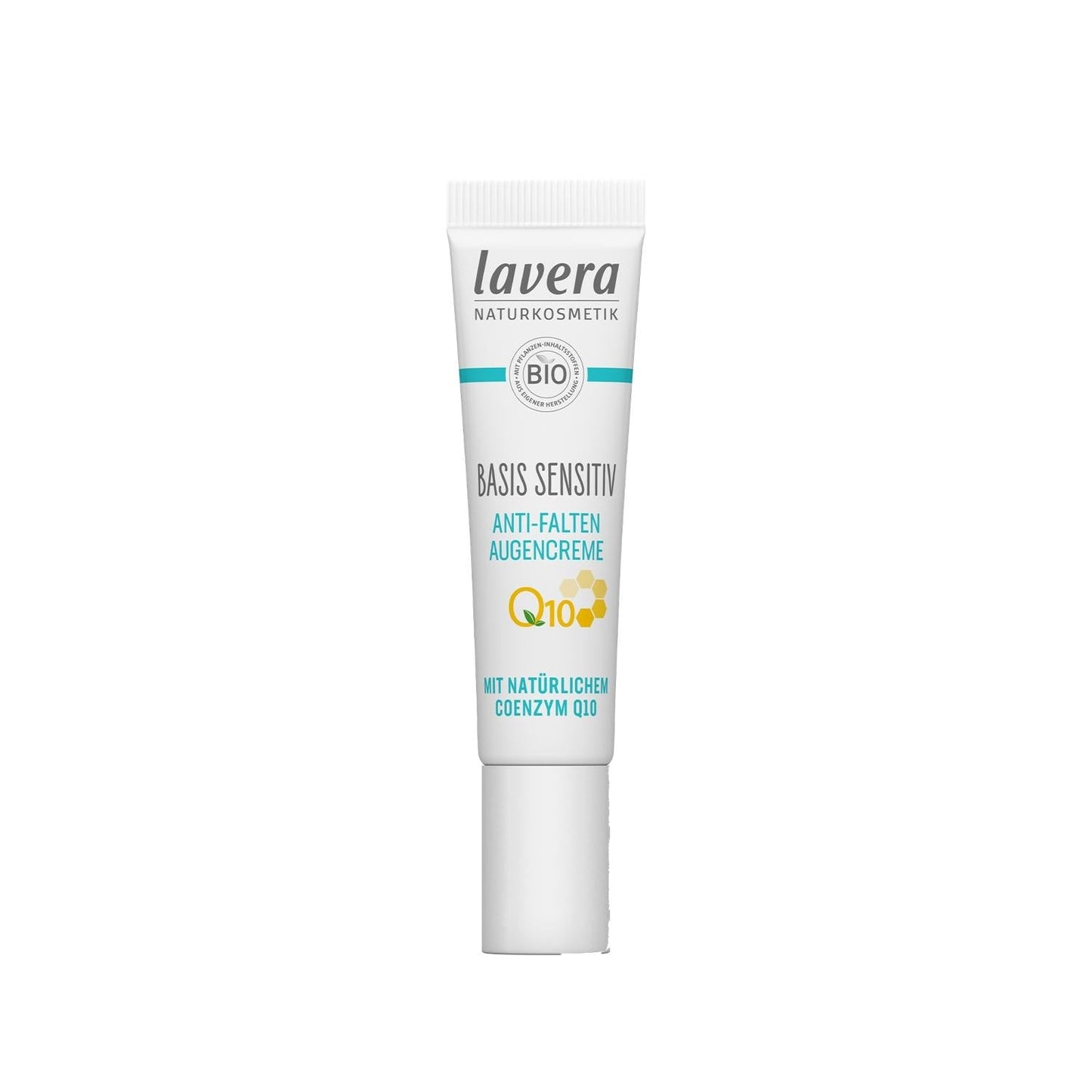 Lavera Basis Sensitiv Anti-Ageing Q10 Eye Cream - Natural Anti-Aging Eye Care for Sensitive Skin, 0.51 fl oz