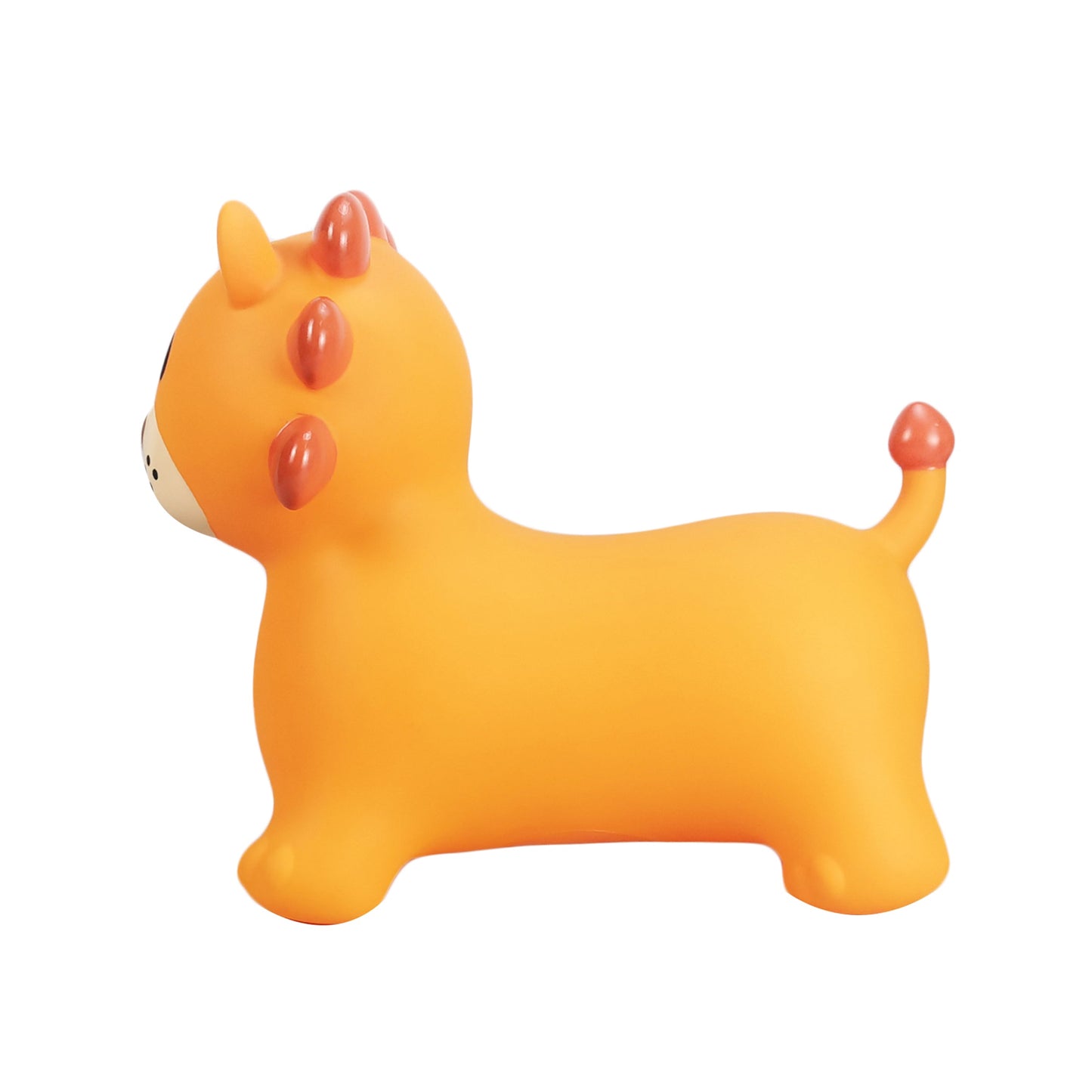 BounceZiez Inflatable Bouncy Ride-On Hopper with Pump - Orange Lion