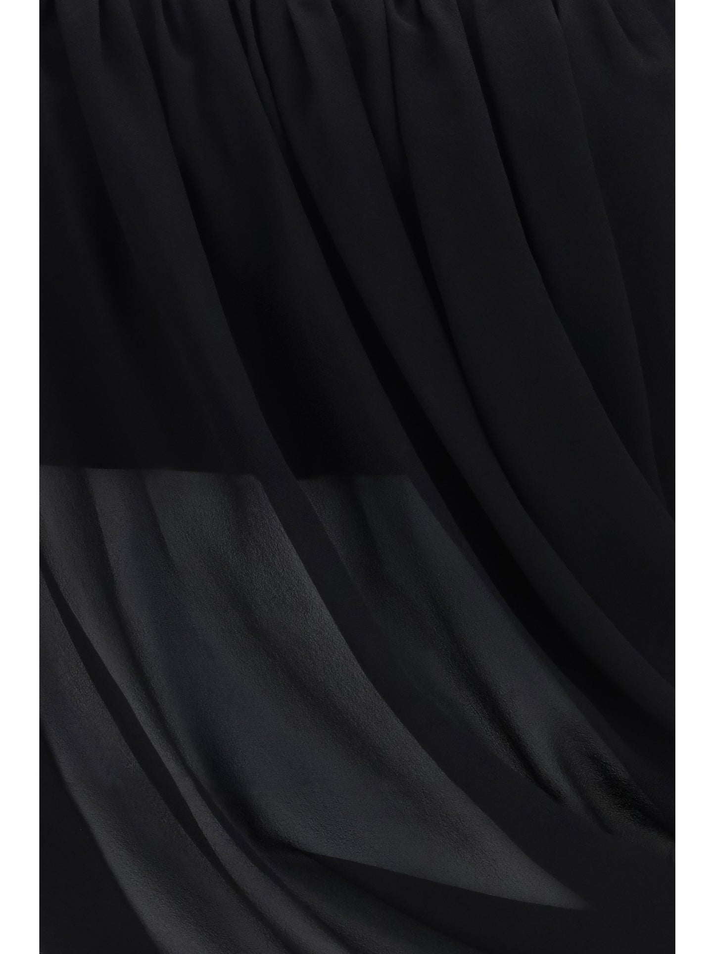 Top Draped Black Silk