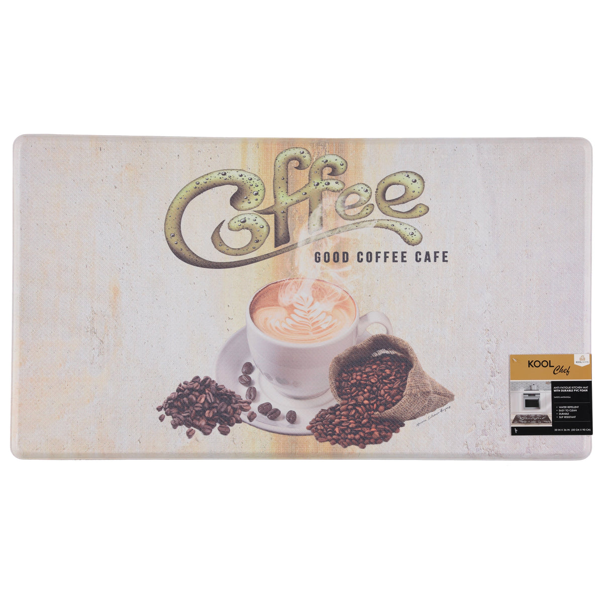 Anti-fatigue Kitchen Mat ''Good coffee'' - 2 Sizes!