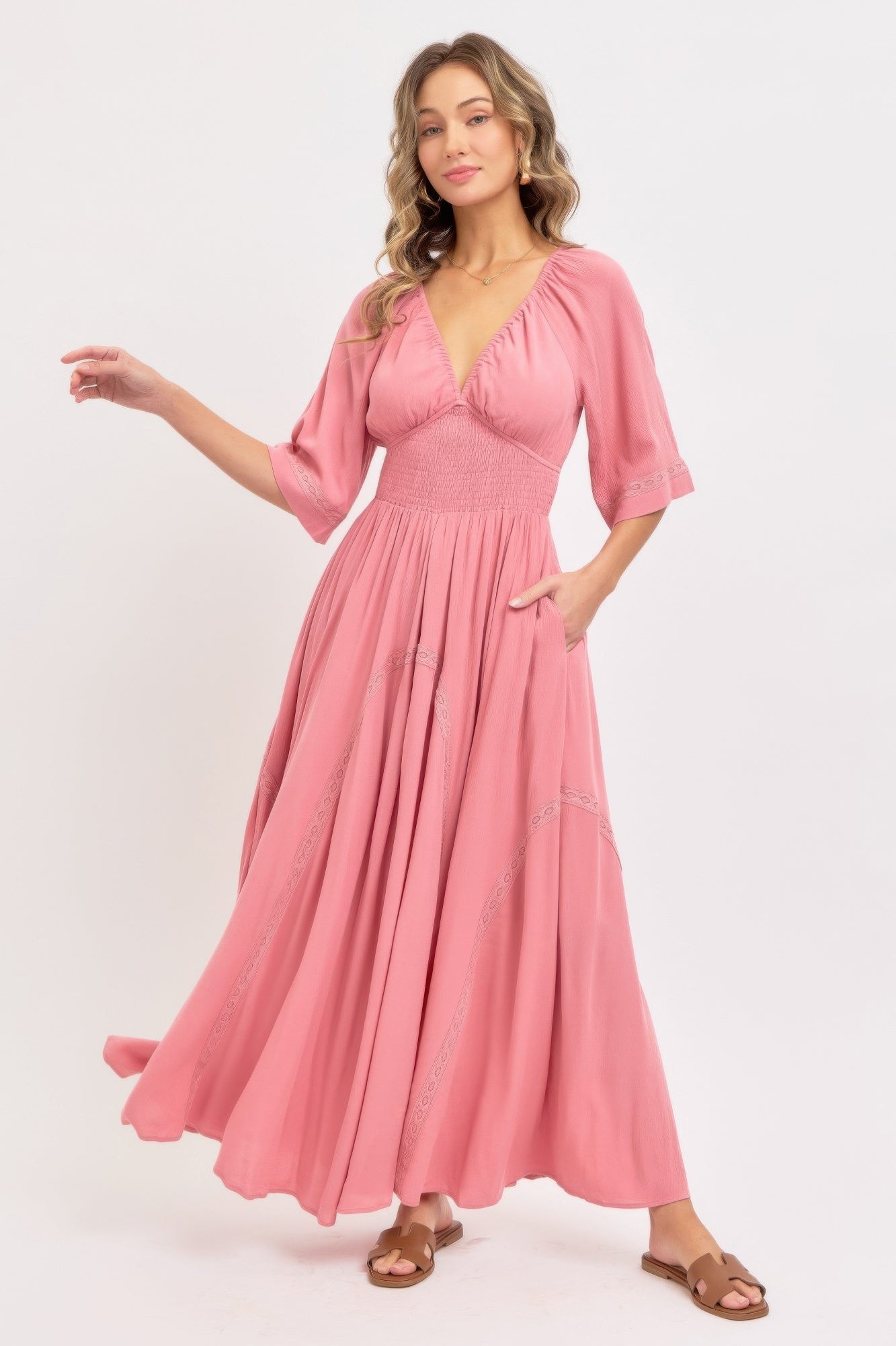 romantic flowy maxi dresses Roselique  Romantic floral silhouette  Maxi dress