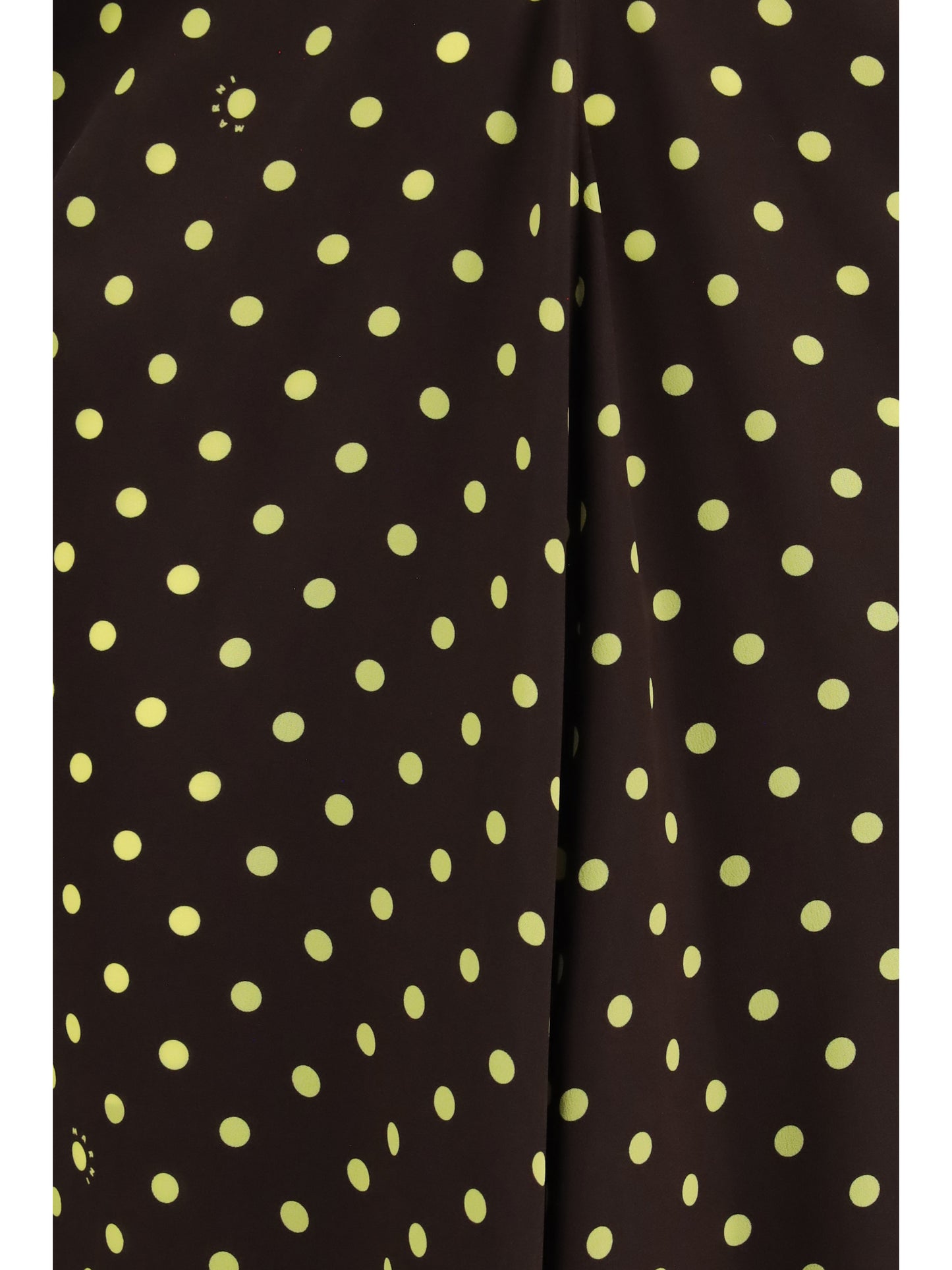Dress Crepe Polka Dot Sadelle Brown
