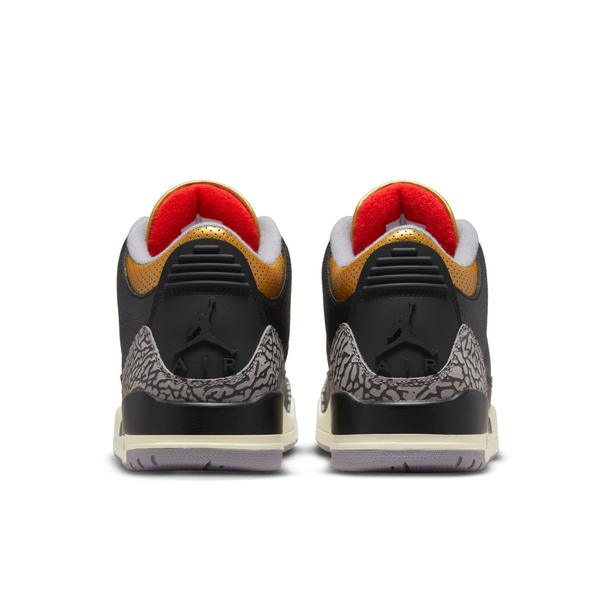 Air Jordan Women's Retro 3 'Black Cement Gold' Sneakers