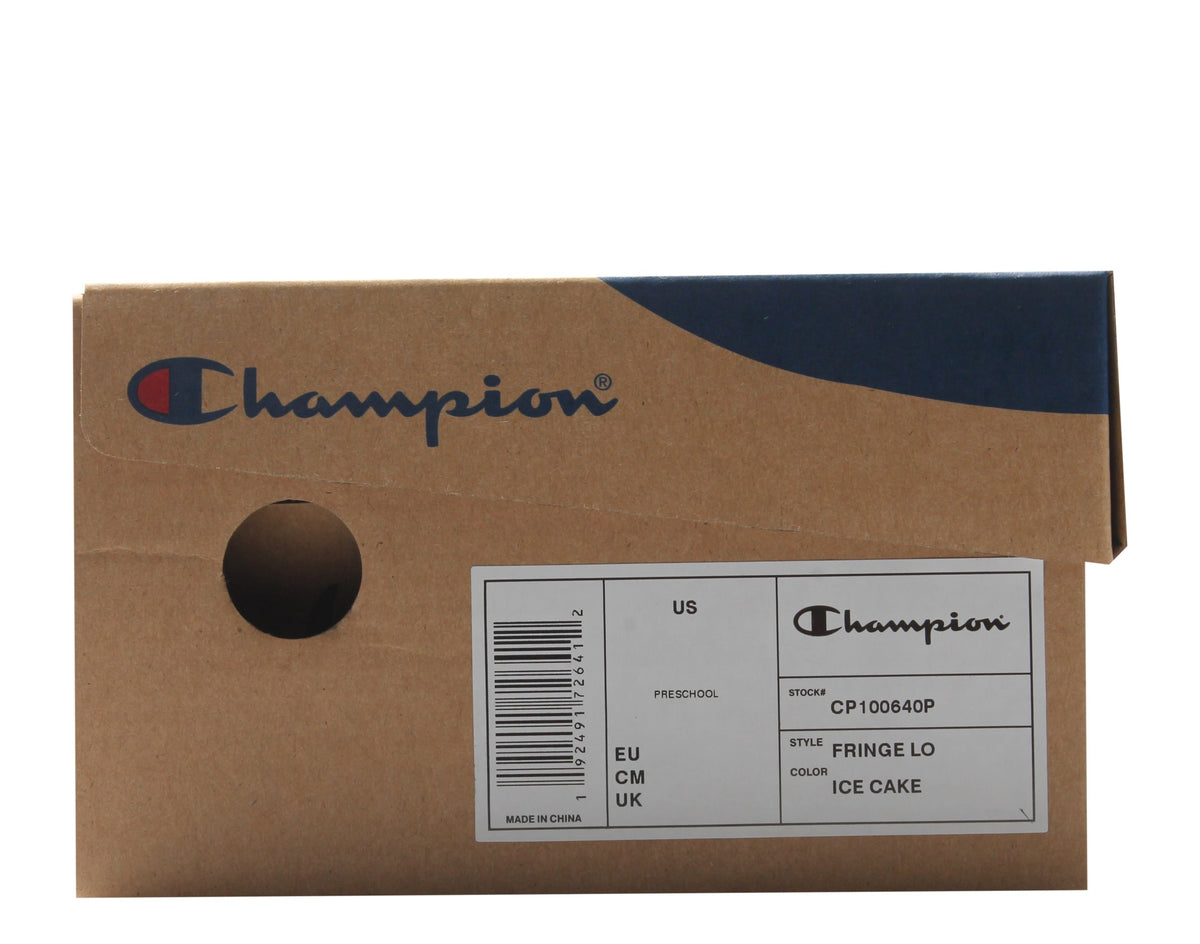 Champion Life Fringe Lo Cake Little Kids' (PS) Sneakers — Ice/Pink Canvas Low-Top
