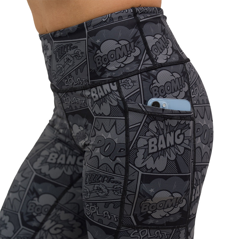 knockout gear CVG - Shadow Knockout Leggings - Women's Workout Sets - High Waist, Pockets - Fun Prints - Running, Yoga, CrossFit - XXL