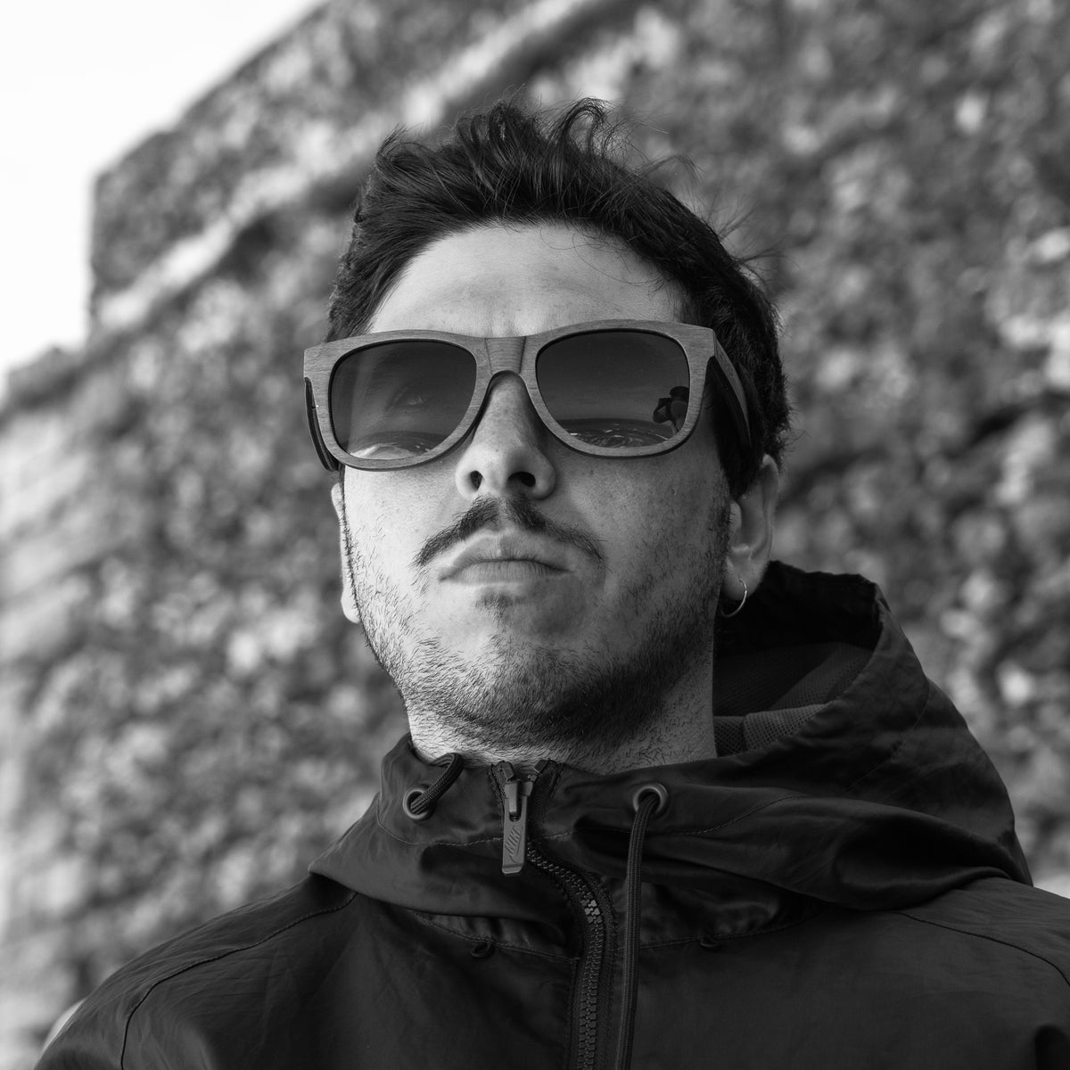 Traveler | Black w/ Rose | Wooden Sunglasses