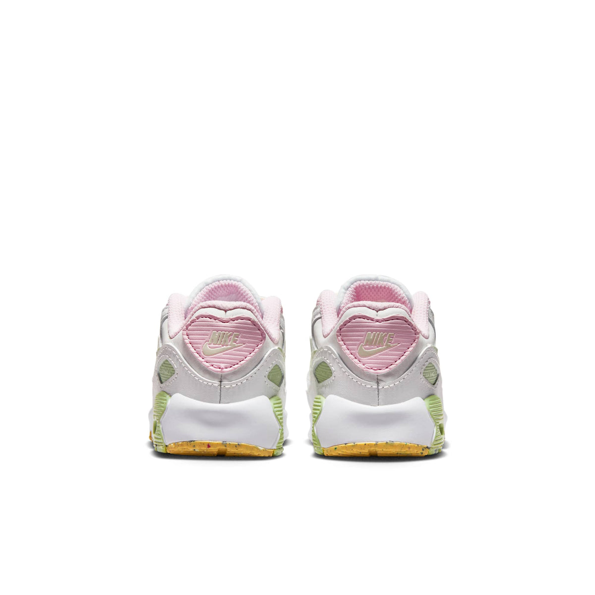 Nike Toddlers Air Max 90 'White Pink Green' Sneakers