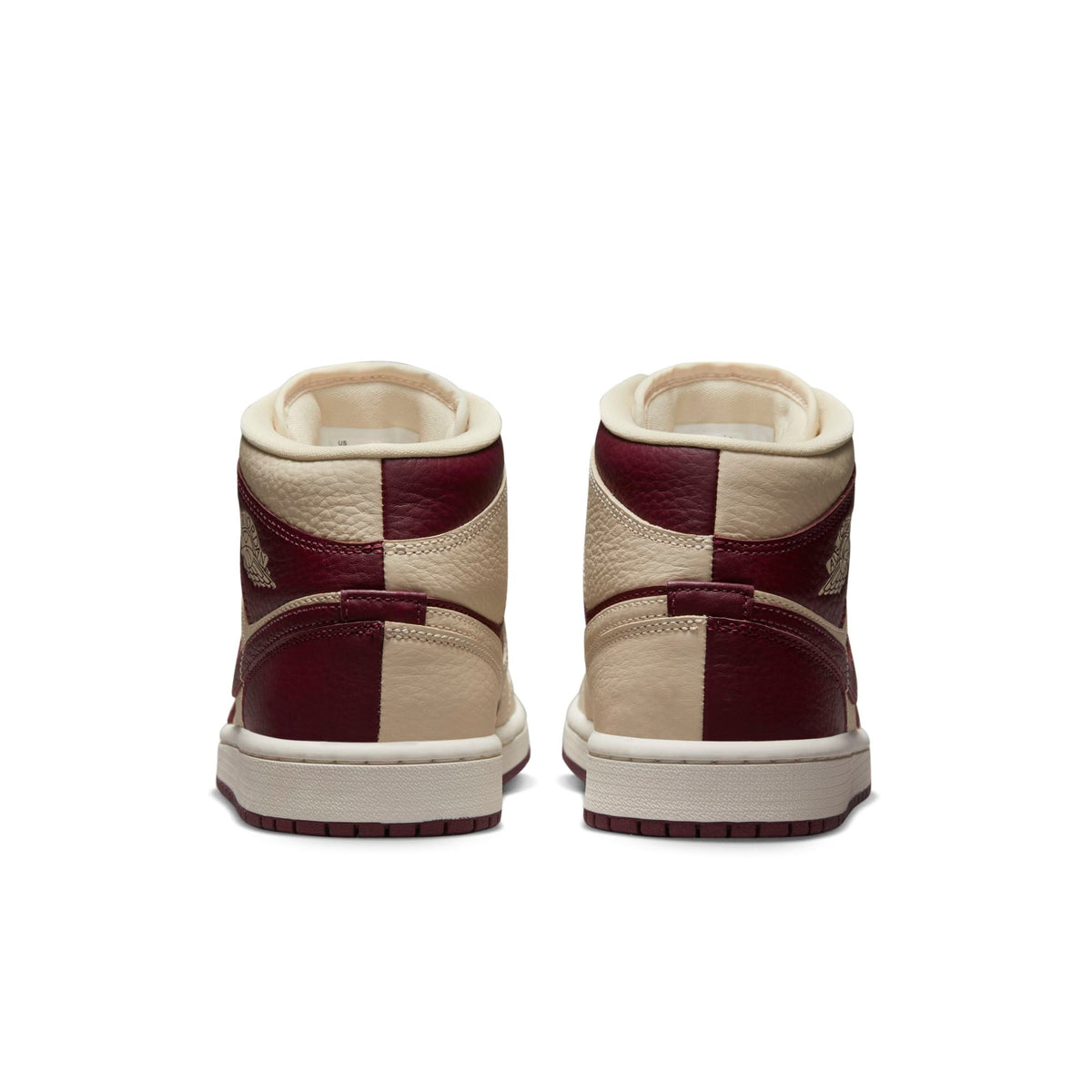 Air Jordan Women's Retro 1 Mid Se 'Split Beach Cherrywood Red' Sneakers
