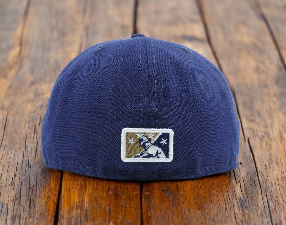 New Era Men's Milb Noco Owlz 5950 Fitted Silver C-Claw Navy