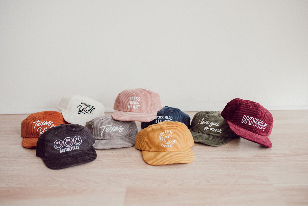Frankie Jean Queso cursive Corduroy Cap