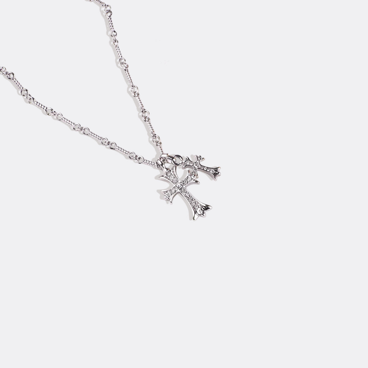 Mint & Lily Double Cross Pendant Necklace